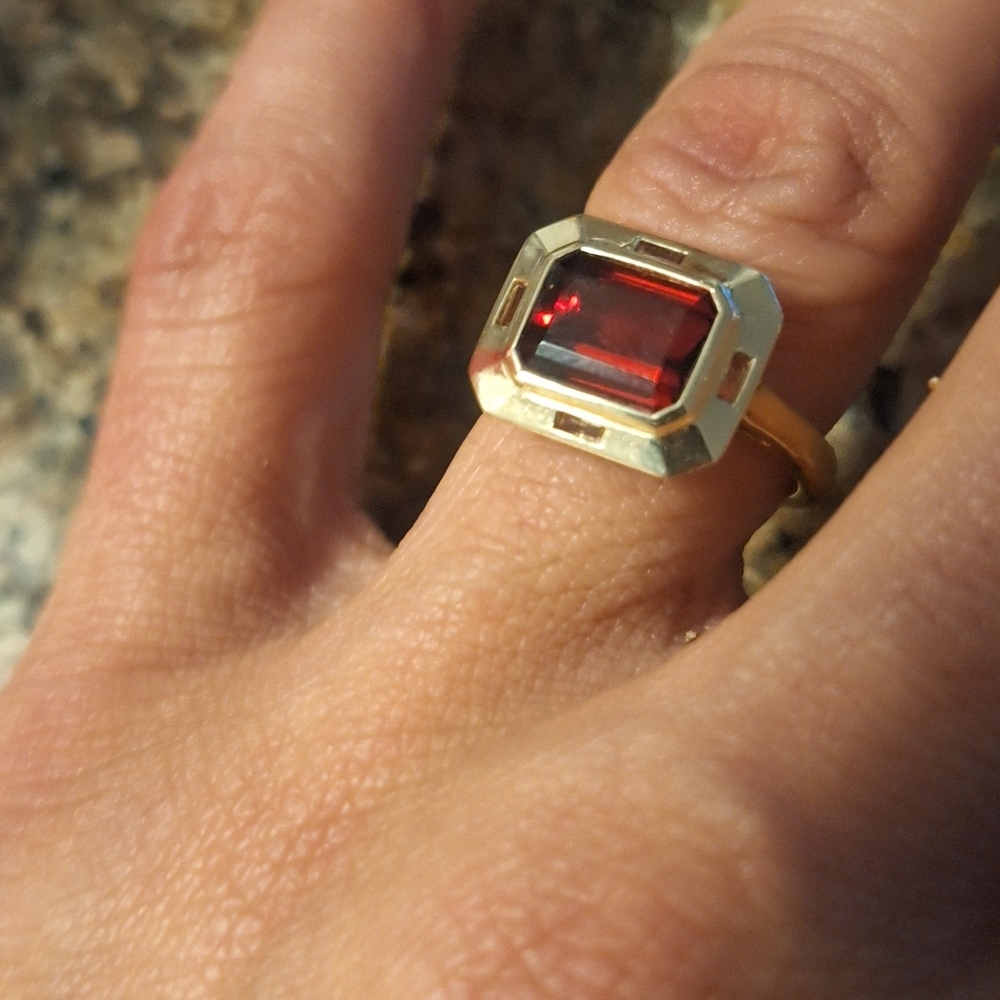 EFFY Collection 14k Gold, Garnet And Topaz Ring- Sz 7! - Picture 5 of 11